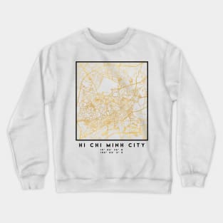 HI CHI MINH CITY STREET MAP ART Crewneck Sweatshirt